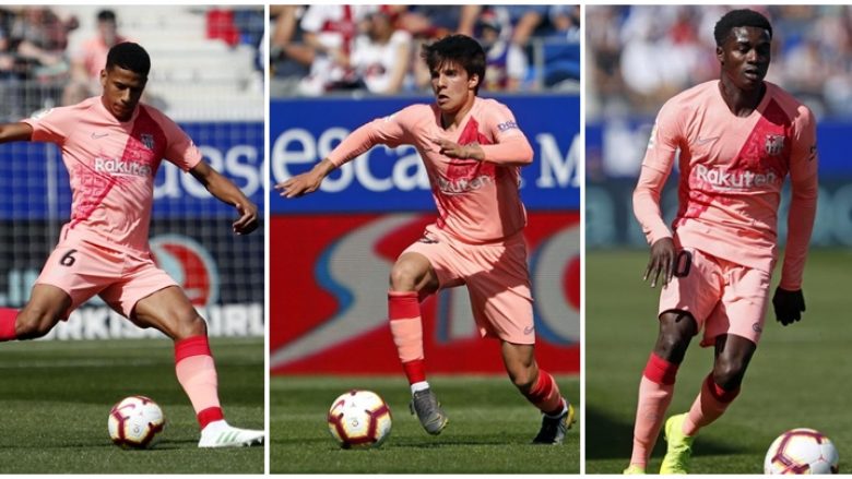 E ardhmja është e tyre, momentet më të mira të tre talentëve që debutuan për Barçën në La Liga ndaj Huescas