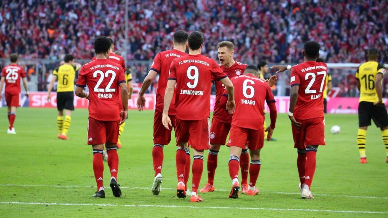 Bayerni shkatërron Dortmundin dhe rrëmben pozitën e parë në Bundesliga
