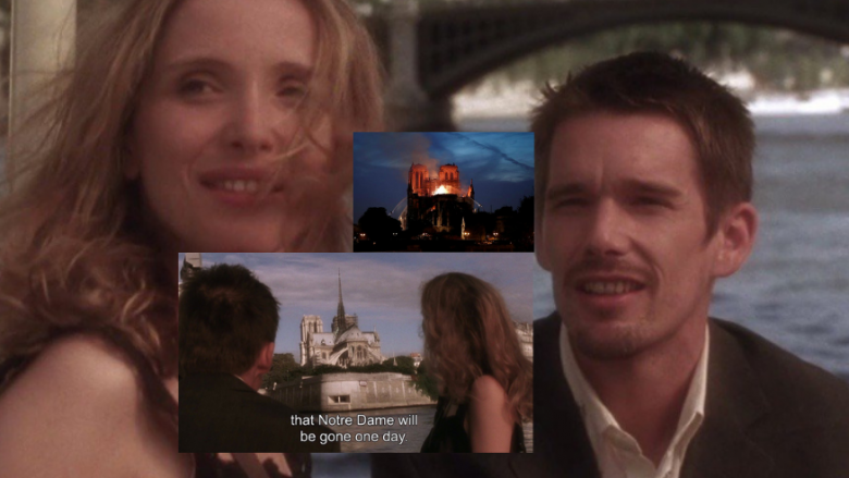 Filmi i vitit 2004 “Before Sunset”, parashikoi shkatërrimin e katedrales Notre Dame