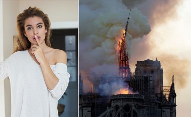 Skandali i radhës nga modelja Marisa Papen, feston e zhveshur djegien e katedrales Notre Dame