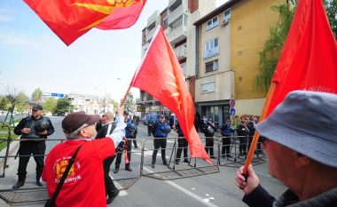 Protesta kundër vizitës së kryeministrit grek në Shkup (Foto)