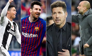 Pesë lojtarët dhe pesë trajnerët më të paguar - Prijnë Messi dhe Simeone