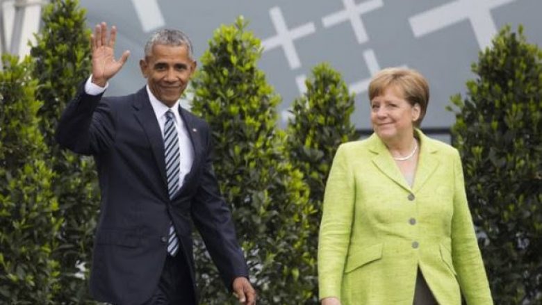 Merkel-Obama, takim larg syve të medias