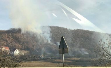 Zjarri i madh në fshatin Vranidoll të Prishtinës