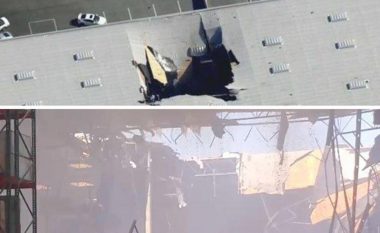 Aeroplani luftarak F-16 rrëzohet mbi një ndërtesë në bazën ajrore amerikane, piloti shpëton duke u katapultuar (Video)