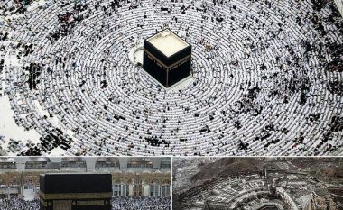 Mijëra besimtarë myslimanë kryen ritet fetare në prag të përfundimit të Ramazanit, imazhe të shkrepura nga ajri në Mekë (Foto)