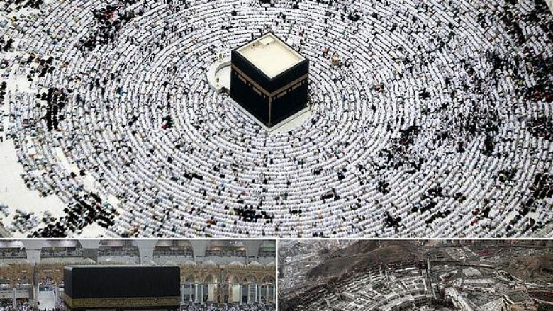 Mijëra besimtarë myslimanë kryen ritet fetare në prag të përfundimit të Ramazanit, imazhe të shkrepura nga ajri në Mekë (Foto)