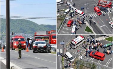 Vetura shtyp fëmijët që po prisnin pranë semaforit me edukatoret, humbin jetën dy prej tyre – policia japoneze arreston shoferin (Foto/Video)