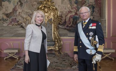 Ambasadorja Geci Sherifi dorëzoi kredencialet te Mbreti i Suedisë, Sh.T. Carl Gustaf XVI
