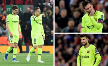 Fytyrat e lojtarëve të Barcelonës pas dështimit përmes fotografive – Messi, Vidal e Pique shumë të mërzitur
