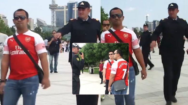 Dy tifozët të Arsenalit ndalen nga policia në Baku pasi njëri prej tyre kishte veshur fanellën e Henrikh Mkhitaryan