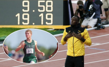 Studenti 18-vjeçar amerikan vrapon 100 metra sprint për vetëm 0.4 sekonda më ngadalë se Usain Bolt