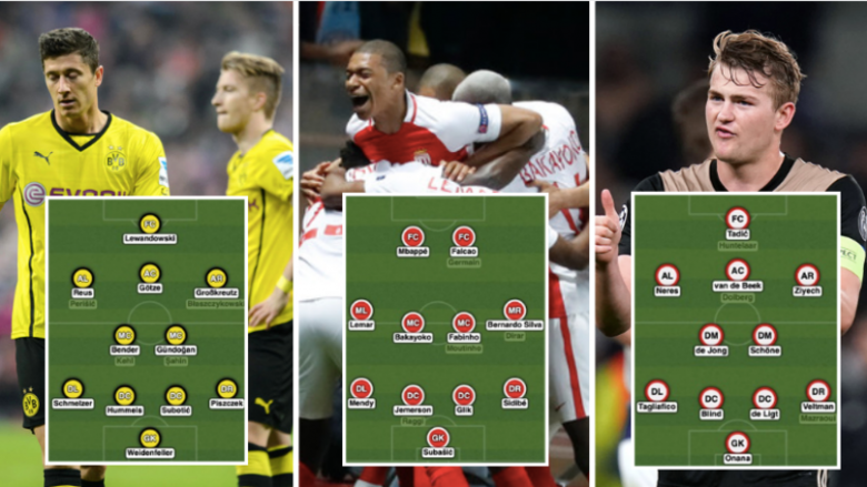 Sondazh: Cila është skuadër më e mirë: Borussia Dortmundi në 2012, Monaco në 2016 apo Ajaxi në 2019?