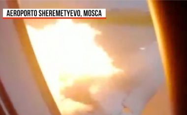 Goditi pistën dhe u përfshi nga zjarri, krejt çfarë ndodhi në “55 sekondat” në aeroplanin rus! (Video)