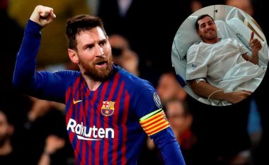 Messi i dërgon mesazh mbështetës dhe përqafime Casillasit