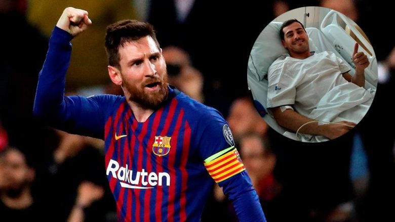 Messi i dërgon mesazh mbështetës dhe përqafime Casillasit