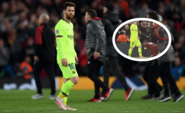 Një nga mbledhësit e topave i Liverpoolit festoi në fytyrën e Messit duke bërë një gjest të vrazhdë  