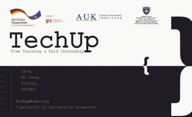 Instituti për Trajnim dhe Zhvillim në RIT Kosovë (A.U.K), ka hapur aplikimin për projektin TechUp