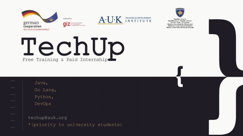 Instituti për Trajnim dhe Zhvillim në RIT Kosovë (A.U.K), ka hapur aplikimin për projektin TechUp