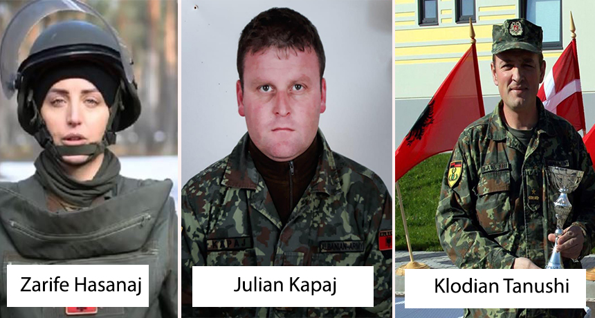 Profili i tre ushtarakëve të Ushtrisë së Shqipërisë që u përfshinë nga shpërthimi i minës në Letoni