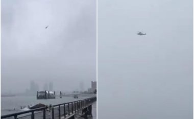 Fluturimi i pazakontë i helikopterit, pak sekonda para përplasjes në ndërtesën e New Yorkut (Video)