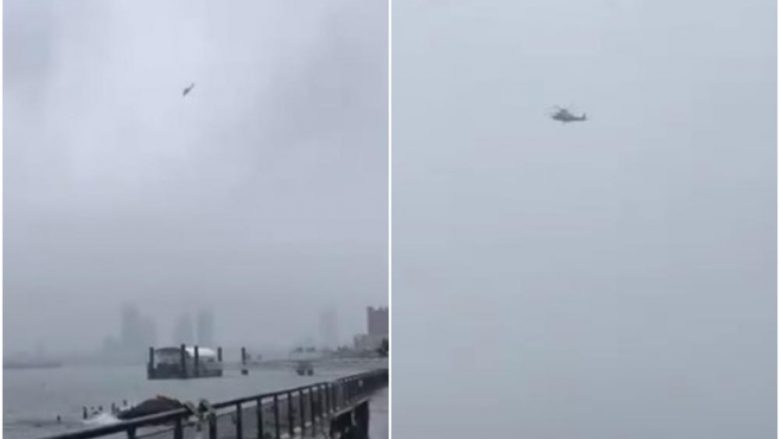 Fluturimi i pazakontë i helikopterit, pak sekonda para përplasjes në ndërtesën e New Yorkut (Video)