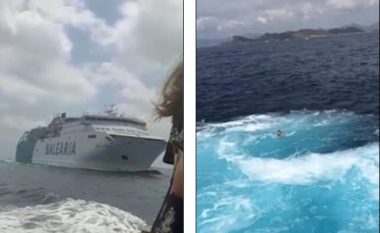 Mendoi se anija në të cilën gjendej do të përplasej me një tjetër, gruaja kërcen në ujë nga frika (Video)