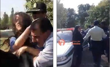 Vajza pa hixhab tërhiqet zvarrë nga policia iraniane (Video)
