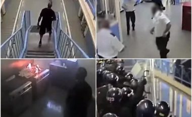 Kamerat e sigurisë filmojnë rebelimin më të madh në burgjet e Britanisë, të burgosurit rrahin brutalisht gardianin – i vënë flakën kuzhinës (Video, +16)
