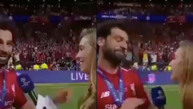 Reagimi i Salah kur mendoi se gazetarja po përpiqej ta puthte