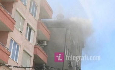 Përfshihet nga zjarri një nënkulm i një ndërtese në Prishtinë, Policia jep detaje  (Foto/Video)