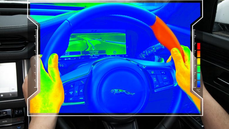 Jaguar integron një sistem nxehtësie në timon, për t’i dhënë njoftime shoferit (Video)