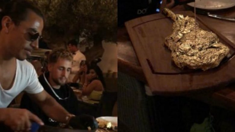 Benjamin Kololli e Adnan Januzaj në Greqi – e provojnë biftekun e artë që kushton 1200 euro nga dora e kuzhinierit Nusret Gokce