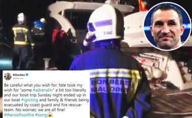 Rojet bregdetare ia shpëtoi jetën Wladimir Klitschkos dhe familjes pasi jahtin e tij e kaploi zjarri
