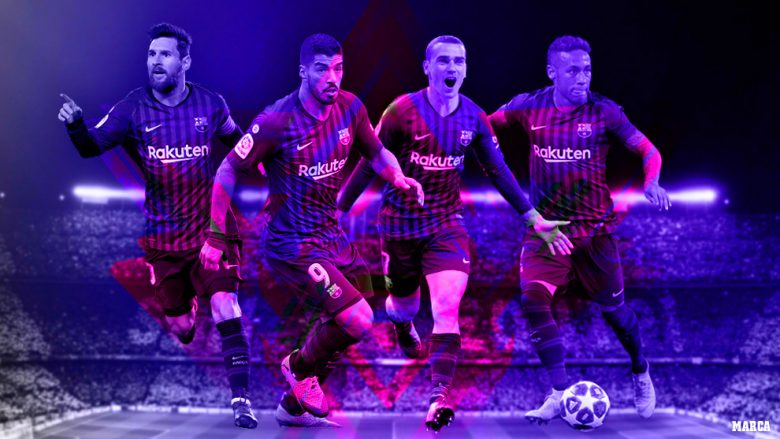 Messi, Suarez, Neymar dhe Griezmann në Barcelonë: Sulmi më i mirë ndonjëherë? Tri formacionet që Valverde mund t’i përdorë  