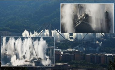 Gjashtë sekondat e shkatërrimit të kontrolluar të urës vdekjeprurëse në Itali – aty ku më parë kishin gjetur vdekjen 43 persona (Video)