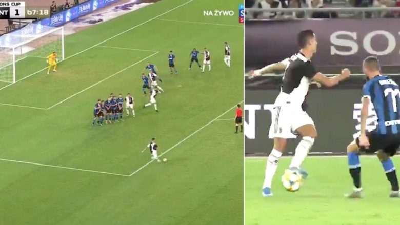 Cristiano Ronaldo magjik ndaj Interit: Driblime, gol me goditje dënimi dhe spektakël me fansat