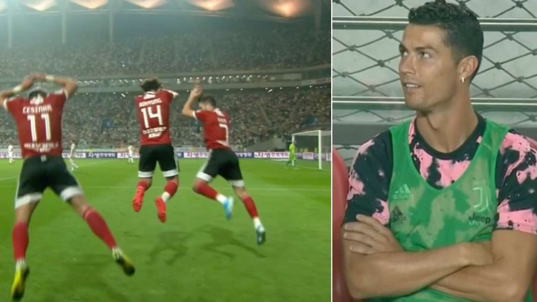 Cristiano Ronaldo i shikon nga banka se si yjet e K-League e kopjojnë festimin e tij ‘SIU’