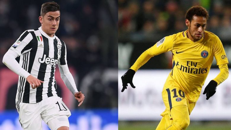 Juventusi e ka seriozisht për Neymarin, Dybala mund të përdoret për shkëmbim