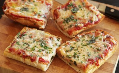 Mini-pica me proshutë dhe djathë