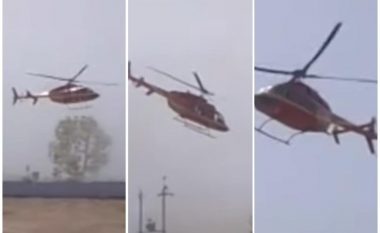 Deputeti indian i shpëton më të keqes për një “fije floku”, helikopteri në të cilin ishte bënte lëvizje të pakontrolluara (Video)