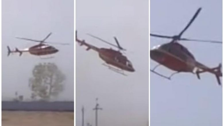 Deputeti indian i shpëton më të keqes për një “fije floku”, helikopteri në të cilin ishte bënte lëvizje të pakontrolluara (Video)