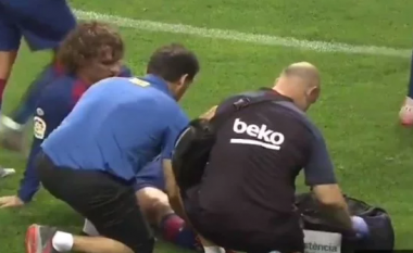 Griezmann mbeti i shtrirë në fushë pas një përplasjeje të ashpër me Jorginhon
