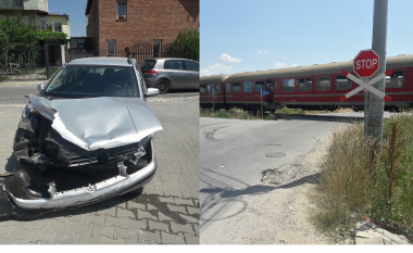 Aksident në Fushë Kosovë – vetura godet trenin (Foto)