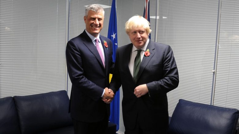 Thaçi uron Boris Johnsonin, kryeministrin e ri të Britanisë