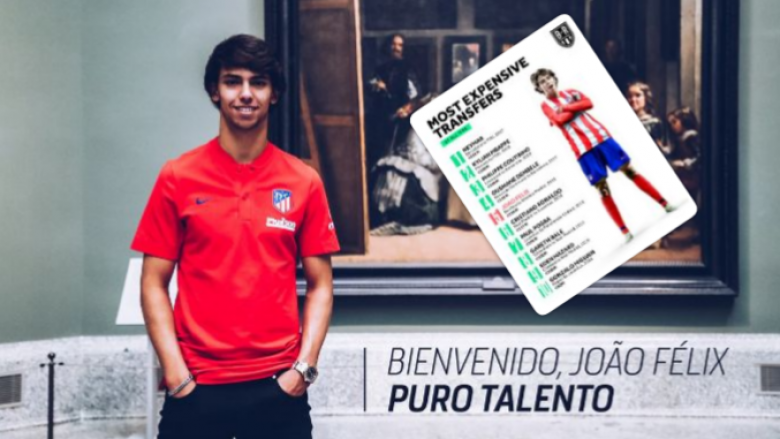 Ndryshon lista e dhjetë transferimeve më të mëdha në histori, Joao Felix i pesti