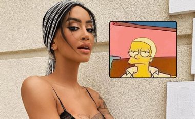 Dafina Zeqiri në versionin ‘Simpson’