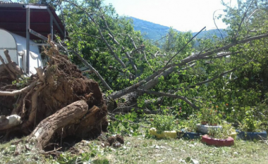 Pamje pas stuhisë në Ohër dhe Prespë, është shkaktuar dëm i madh material