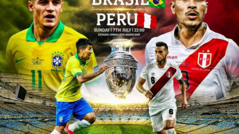 Formacionet zyrtare të finales së Kupës së Amerikës ndërmjet Brazilit dhe Perusë