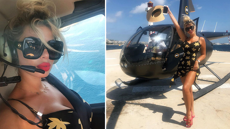 Luana Vjollca shfaqet atraktive, teksa shijon udhëtimin me helikopter në Kanë